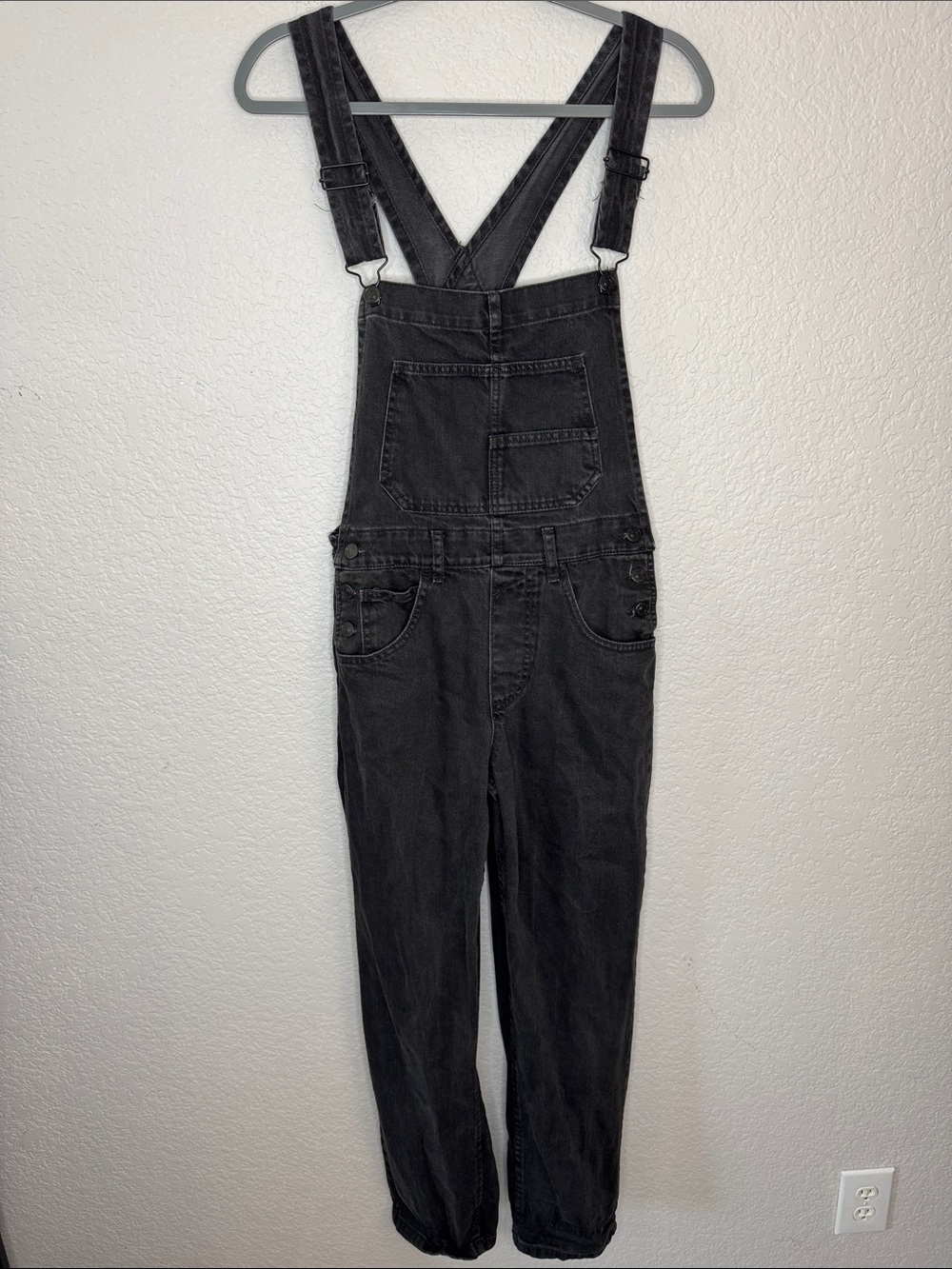 We the Free Free People Ziggy Overalls Size XS Black Denim Cotton - Picture 2 of 7